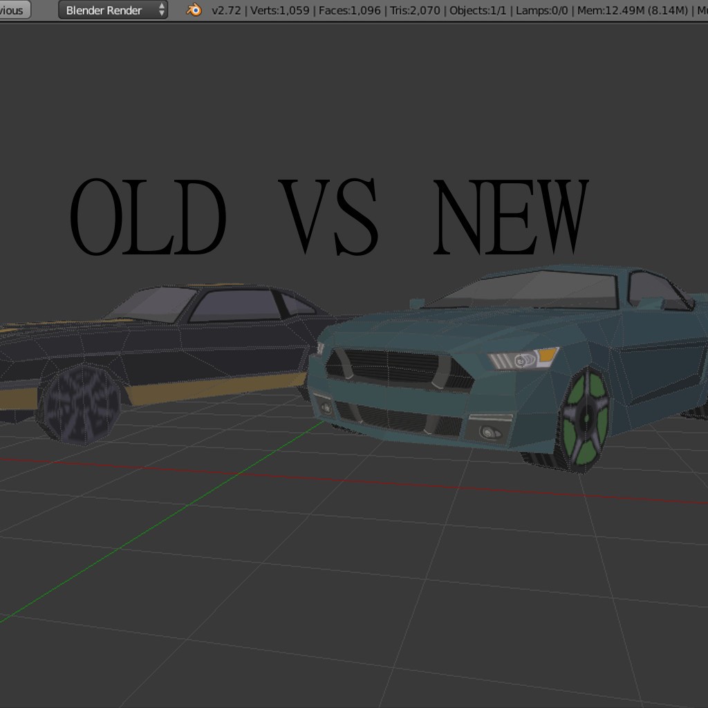 Ford Mustang Cars Low Poly preview image 1
